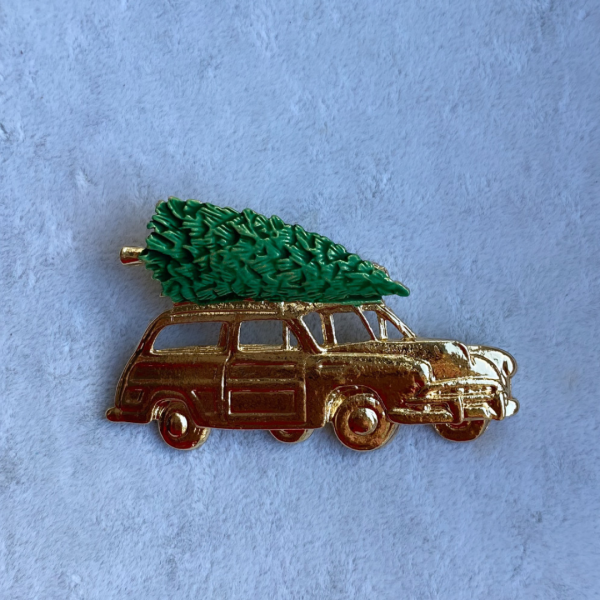 Yeni Yıl Araba Ağaç Broş