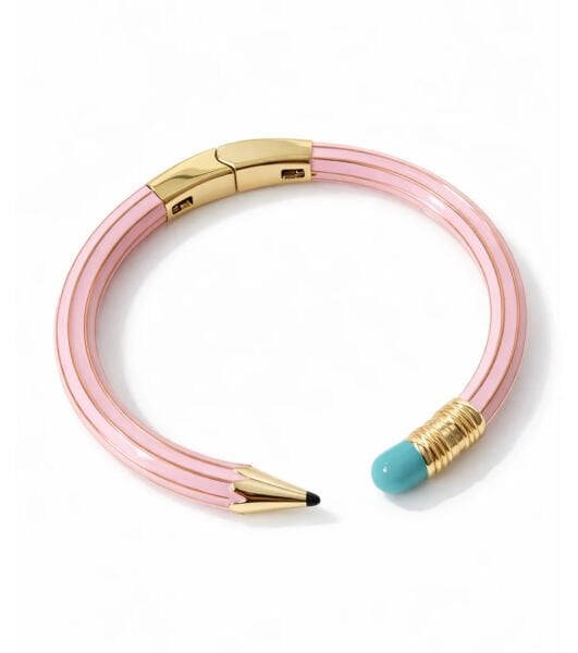 Tasarım Pembe Kalem Kelepçe Bileklik