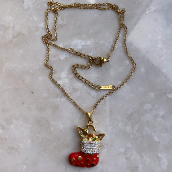 Çelik Yeni Yıl Çizme Kolye