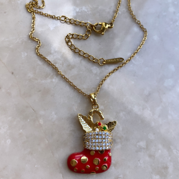 Çelik Yeni Yıl Çizme Kolye