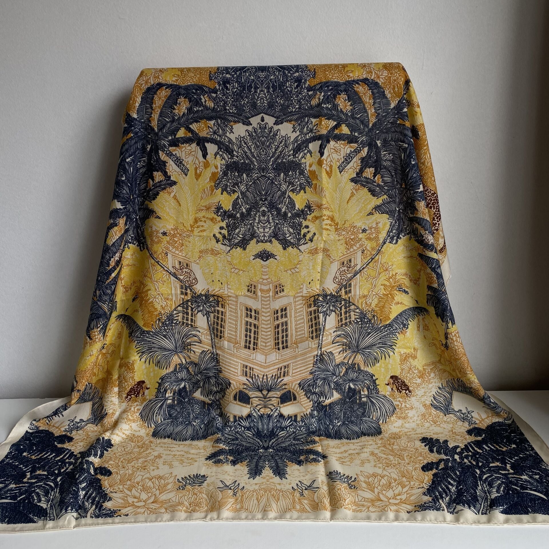 Sarı Laci Desenli Şal 90*90