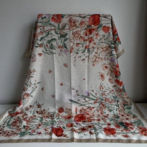 Pembe Desenli Şal 90*90