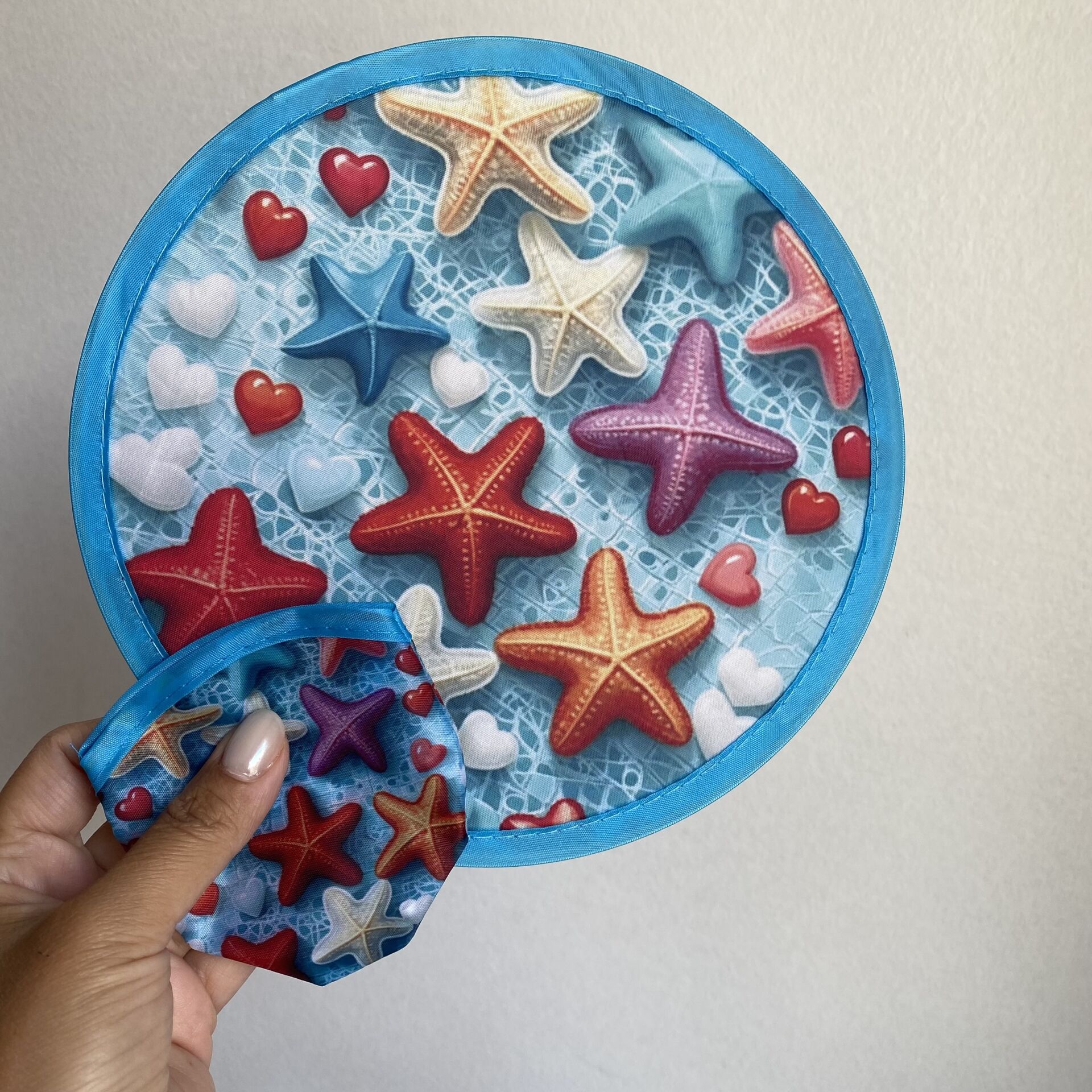 Deniz Yıldızı Katlanabilir Çantalı Yelpaze