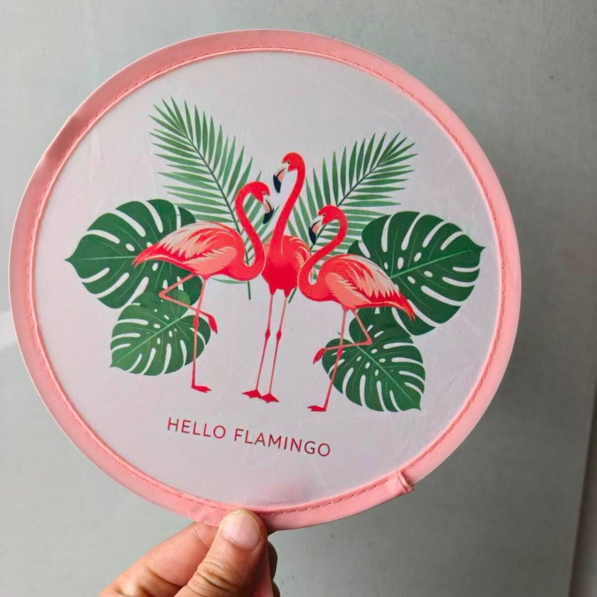 Flamingo Katlanabilir Çantalı Yelpaze