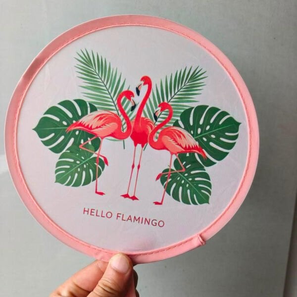 Flamingo Katlanabilir Çantalı Yelpaze