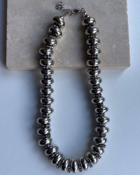 Taşlı Silver Kolye