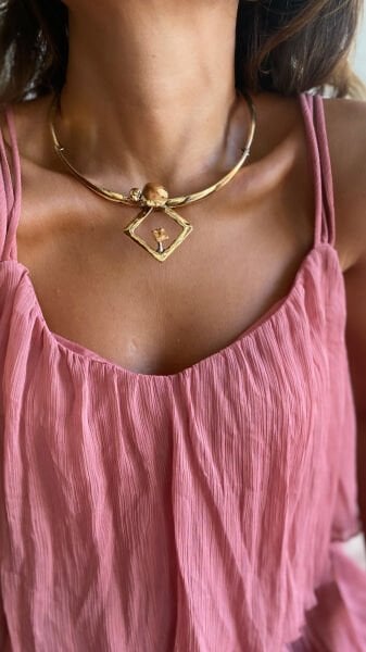 Marka Choker Kolye- Gold