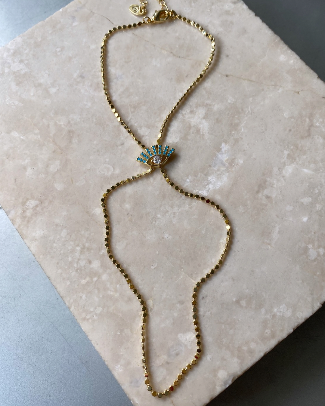 Altın Kaplama Taşlı Göz Şahmeran