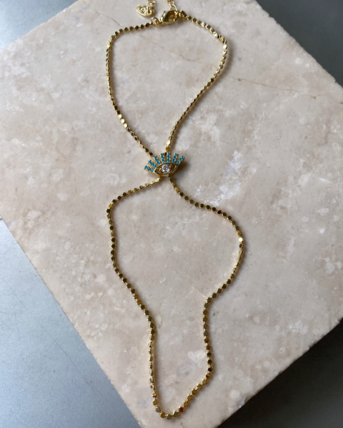 Altın Kaplama Taşlı Göz Şahmeran