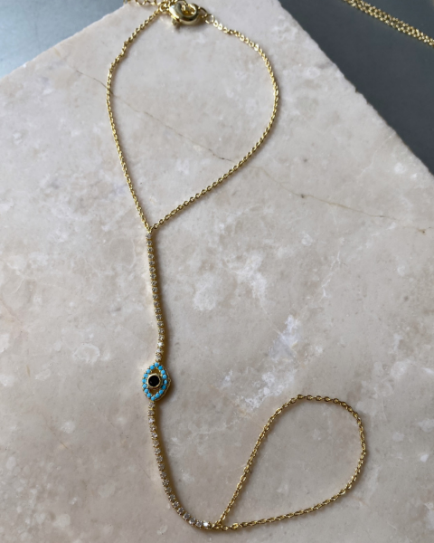 Altın Kaplama Taşlı Göz Şahmeran