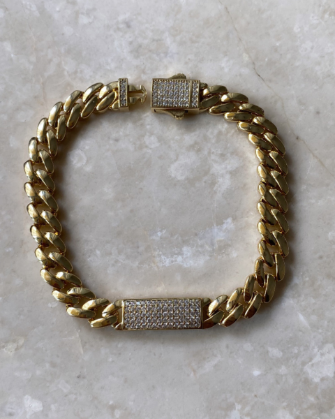 Xuping 14 K Gold Gömme Taşlı Bileklik