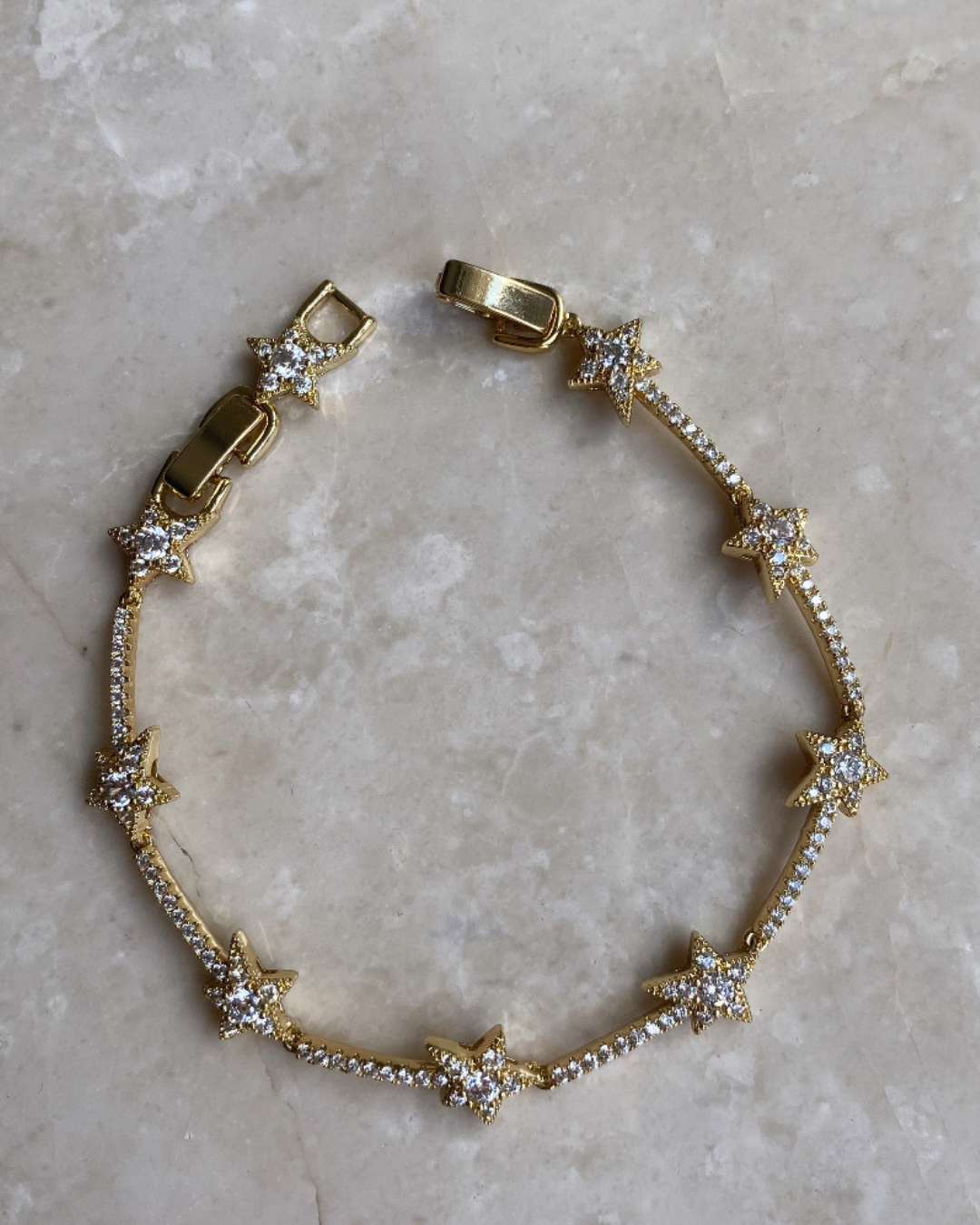 Xuping 14 K Gold Yıldız Taşlı Bileklik