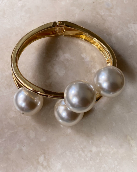 Altın Kaplama Dört İncili Kelepçe Bileklik