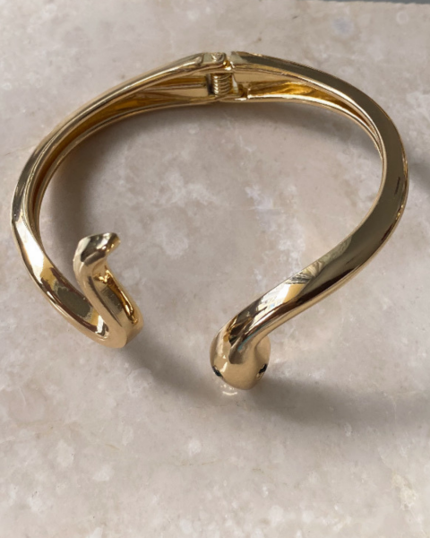 Altın Kaplama Yılan Kelepçe Bileklik