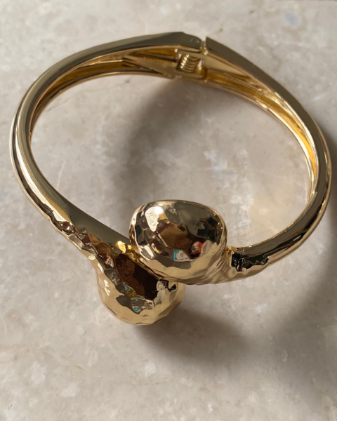 Altın Kaplama Dövme Plaka Yılan Kelepçe Bileklik