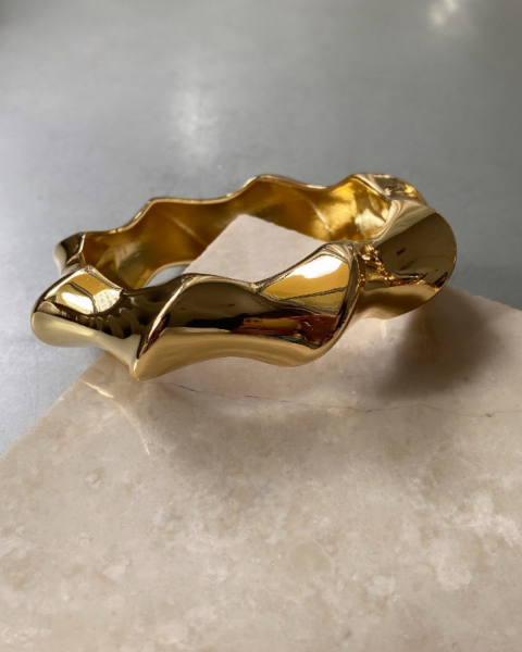 Altın Kaplama Burgu Kelepçe Bileklik