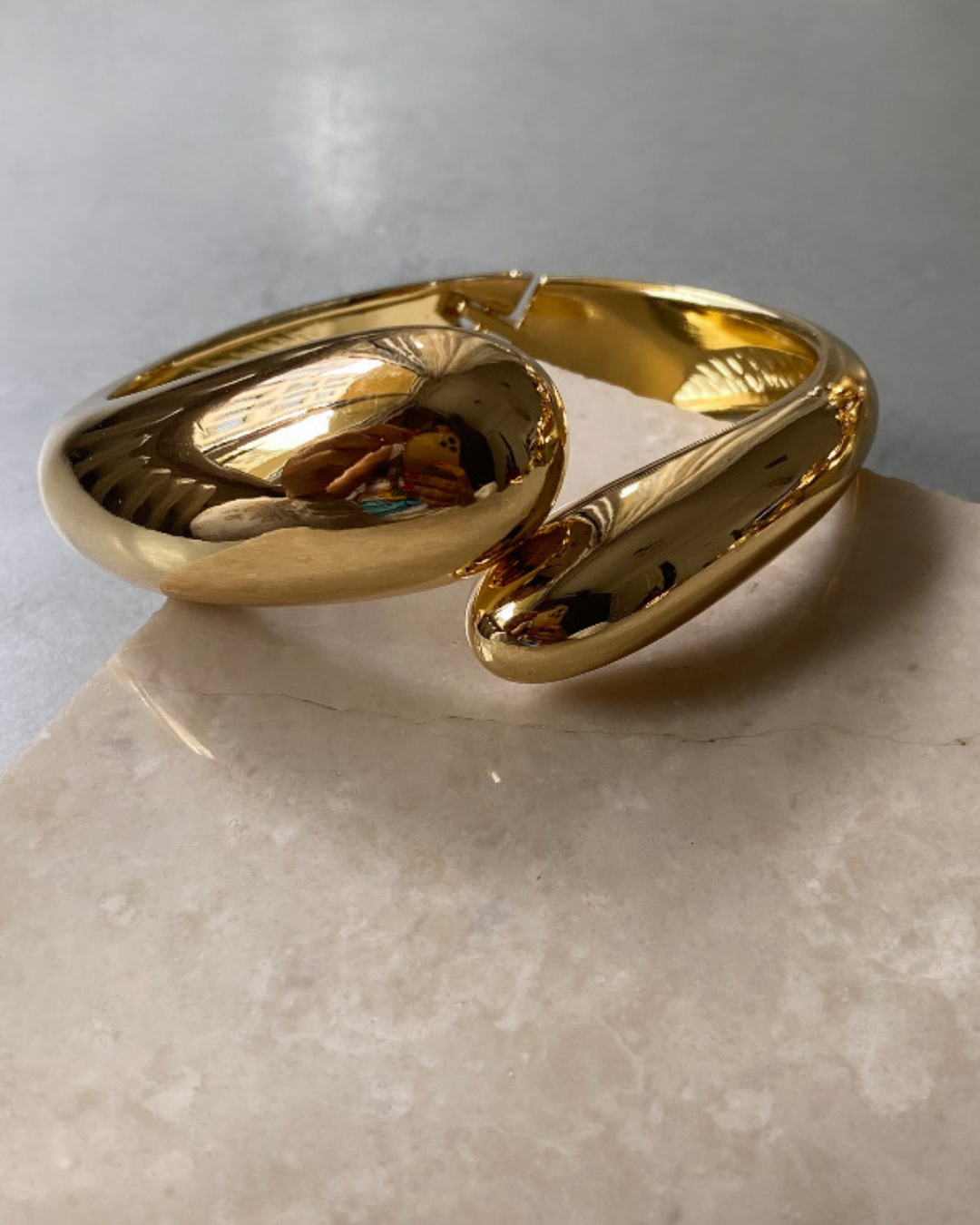 Altın Kaplama Oval Yılan Bileklik