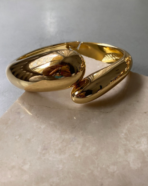 Altın Kaplama Oval Yılan Bileklik