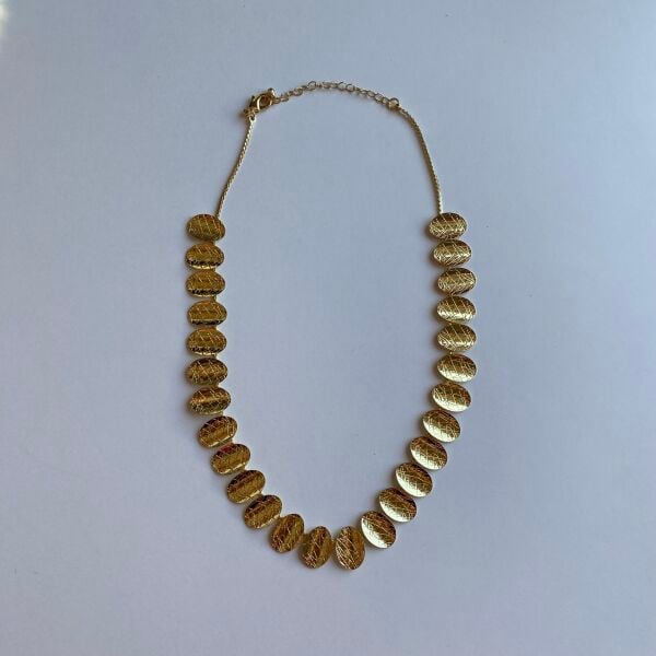 Oval Pul Kolye