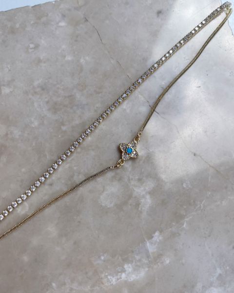 Özel Seri İnce Su Yolu Yonca İkili Bileklik