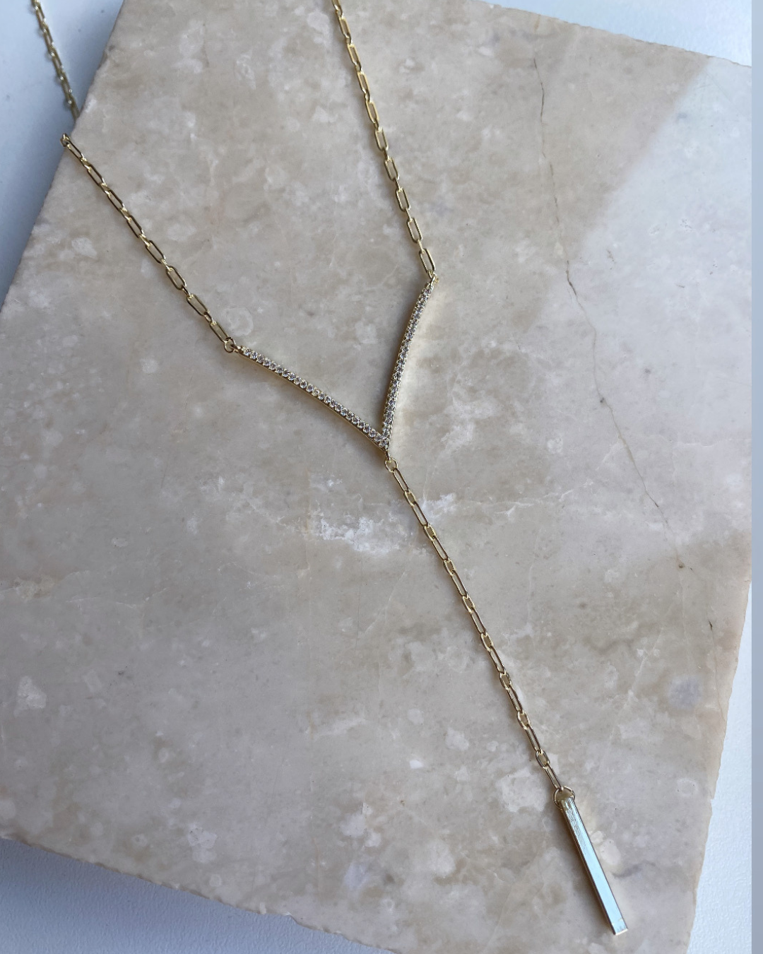 Özel Seri Taşlı Y Dekolte Kolye