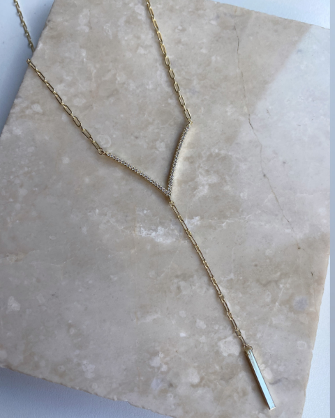 Özel Seri Taşlı Y Dekolte Kolye