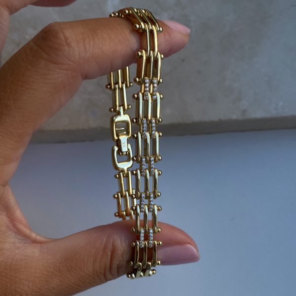 XP Çizgili Taşlı Bileklik