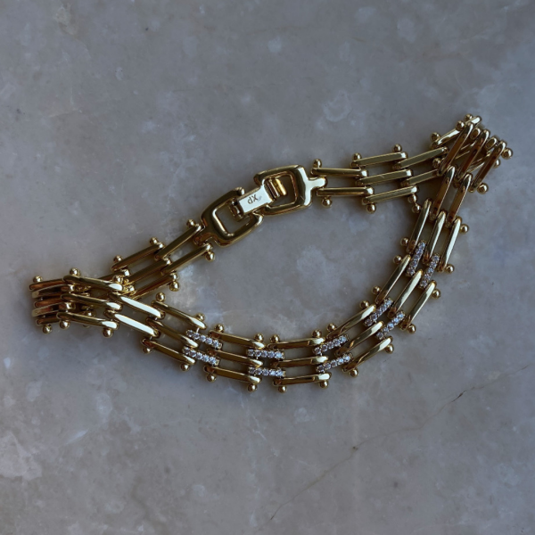 XP Çizgili Taşlı Bileklik