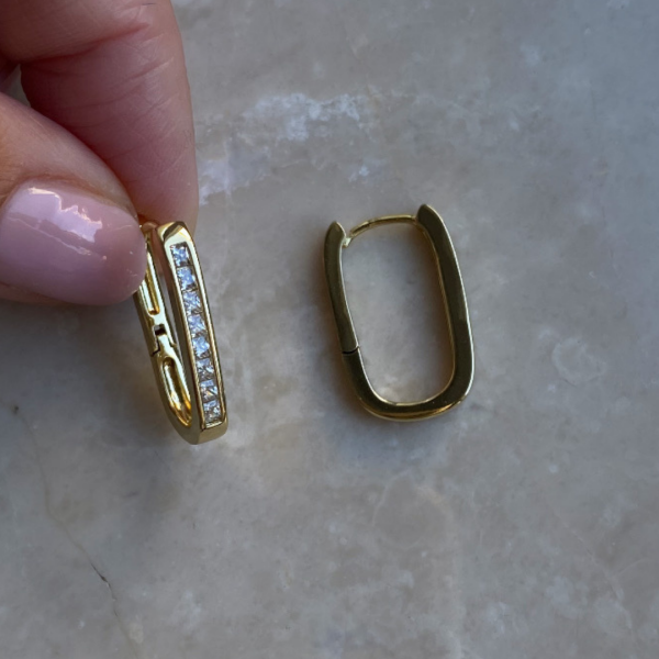 Özel Seri Taşlı Dörtgen Küpe