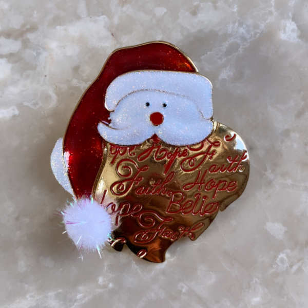 Yeni Yıl Ponponlu Noel Baba Broş