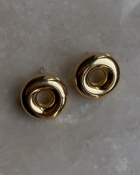 Yuvarlak Halka Küpe-Gold