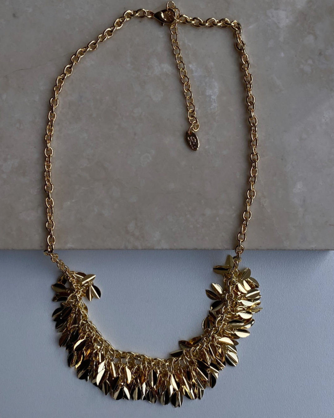 Altın Kaplama Pul Kolye