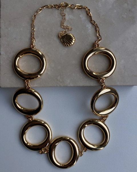 Altın Kaplama Gold Halka Kolye