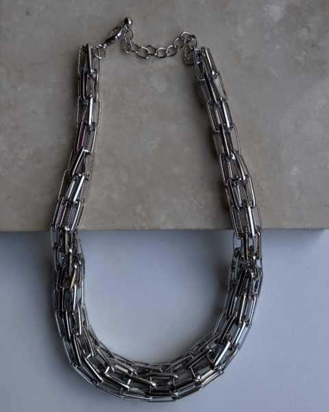 Altın Kaplama Tel Kolye-Silver