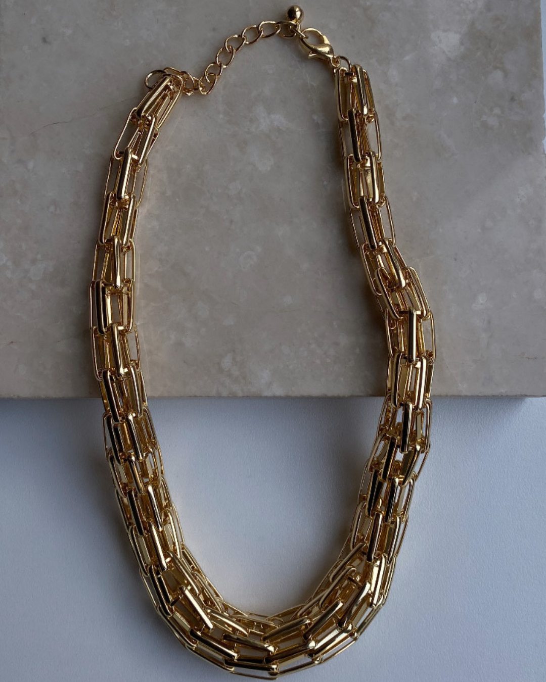 Altın Kaplama Tel Kolye-Gold