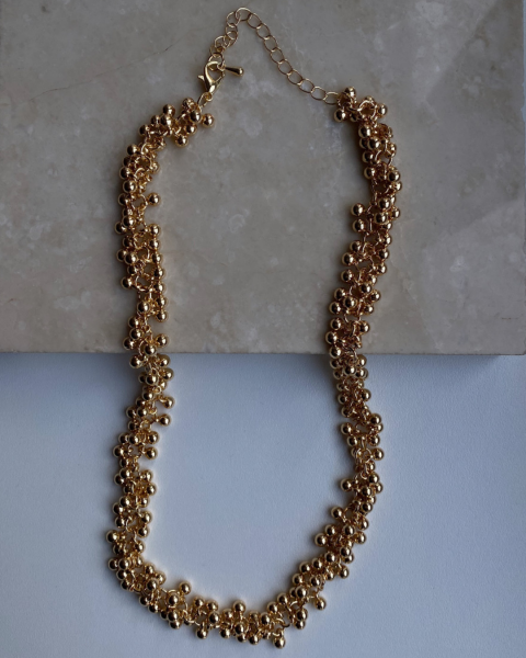 Altın Kaplama Topçuk Kolye-Gold