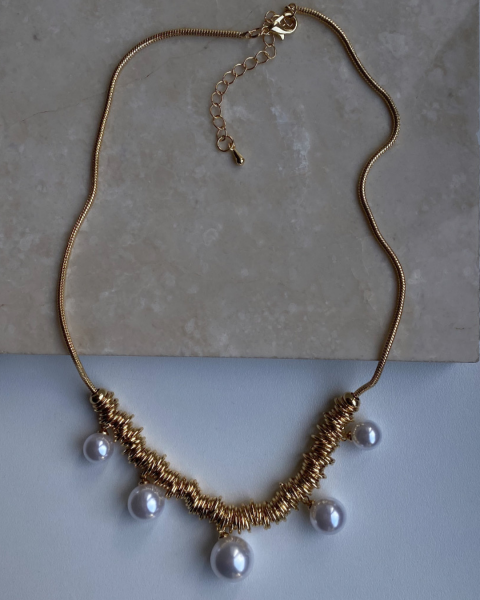 Altın Kaplama İnci Kolye