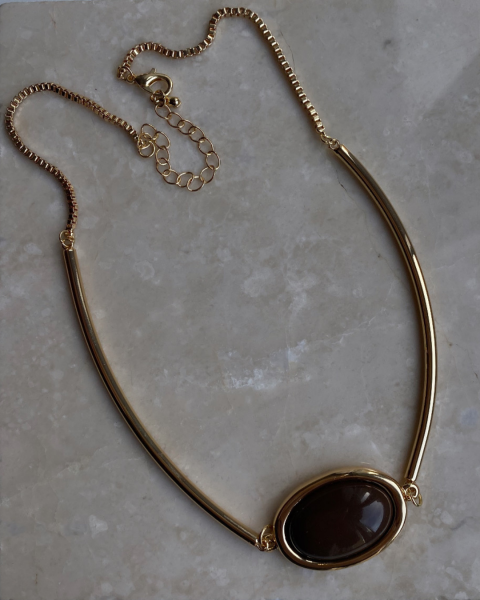 Altın Kaplama Kahve Kolye