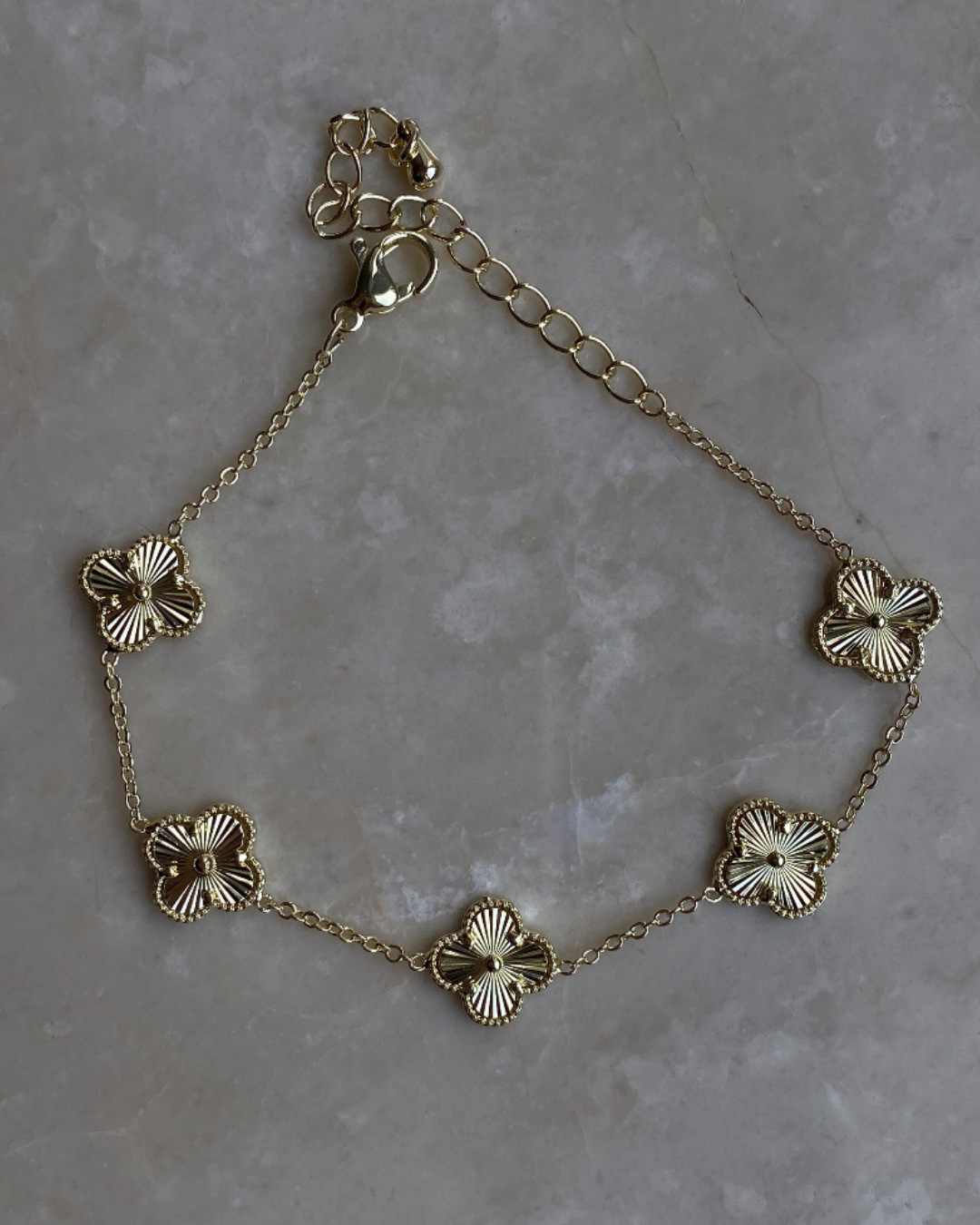 Küçük Yonca Bileklik- Gold