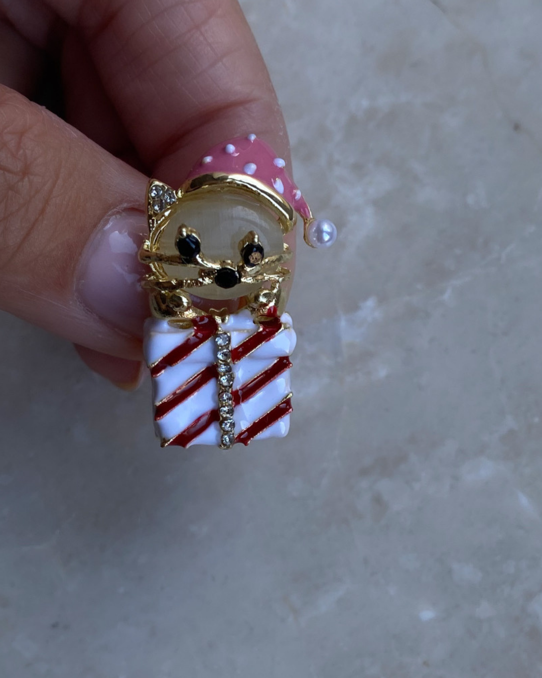 Yeni Yıl Hediye Paketi Kedi Broş