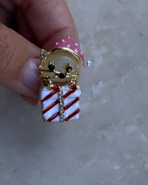 Yeni Yıl Hediye Paketi Kedi Broş