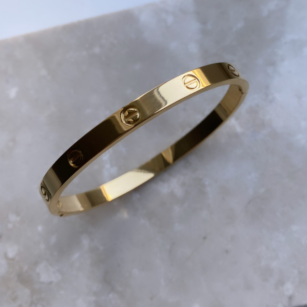 Çelik Marka Model Bileklik- Büyük Boy Gold