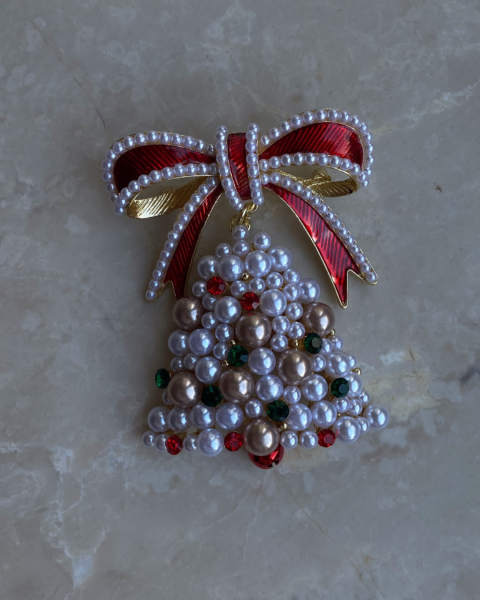 Yeni Yıl Çan Broş- 8cm