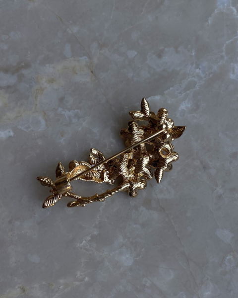 Çiçekli Tavşan Broş