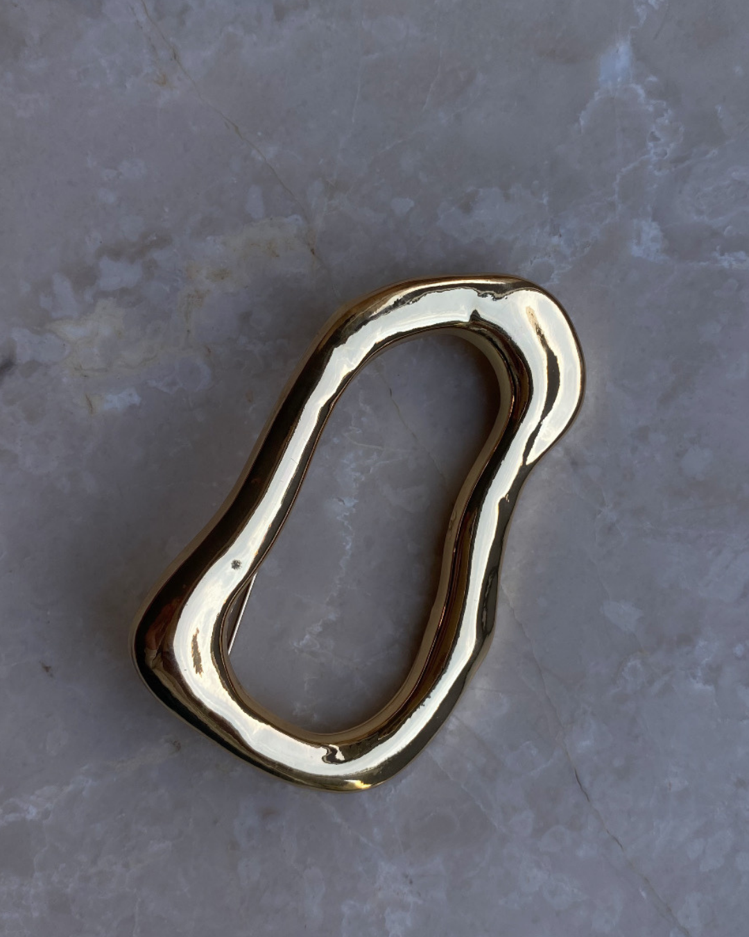 Asimetrik Gold Broş