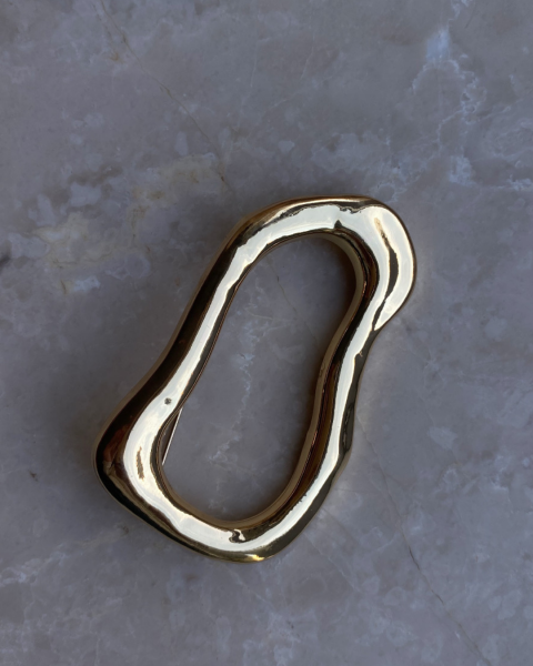 Asimetrik Gold Broş