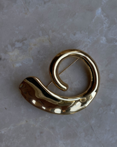 Asimetrik Gold Broş