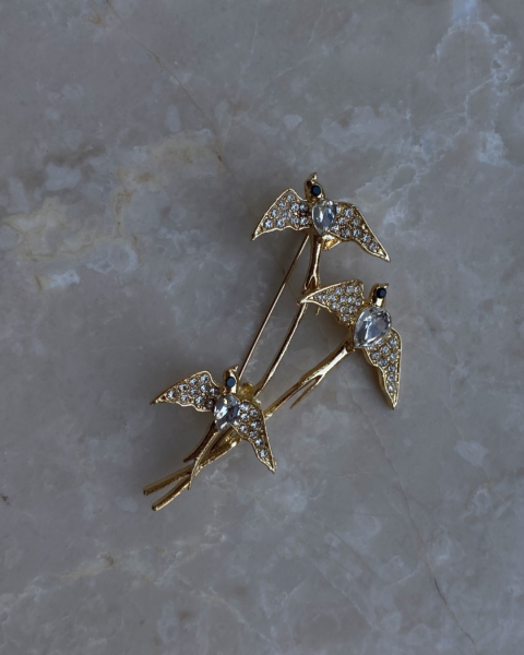 Üçlü Kırlangıç Broş