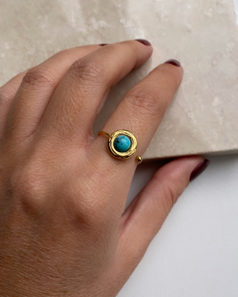 Çelik Ayarlanabilir Topçuk Detaylı Yüzük