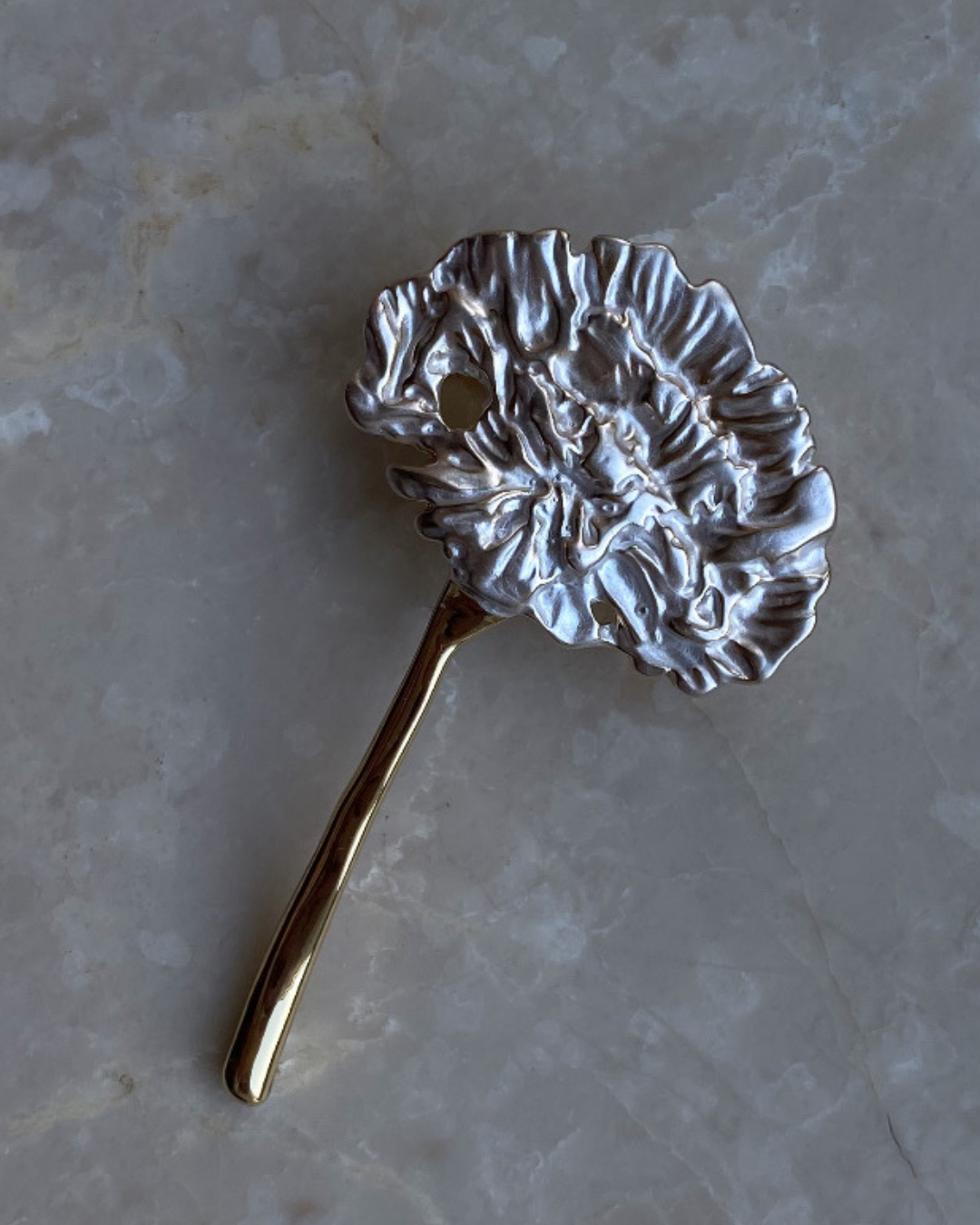 Silver Çiçek Broş